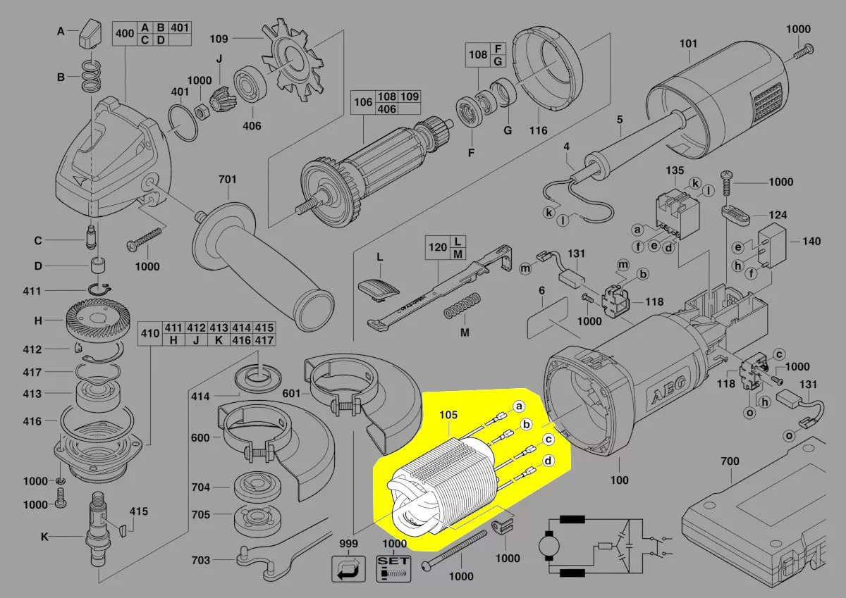 stator réf. 4931393312 AEG